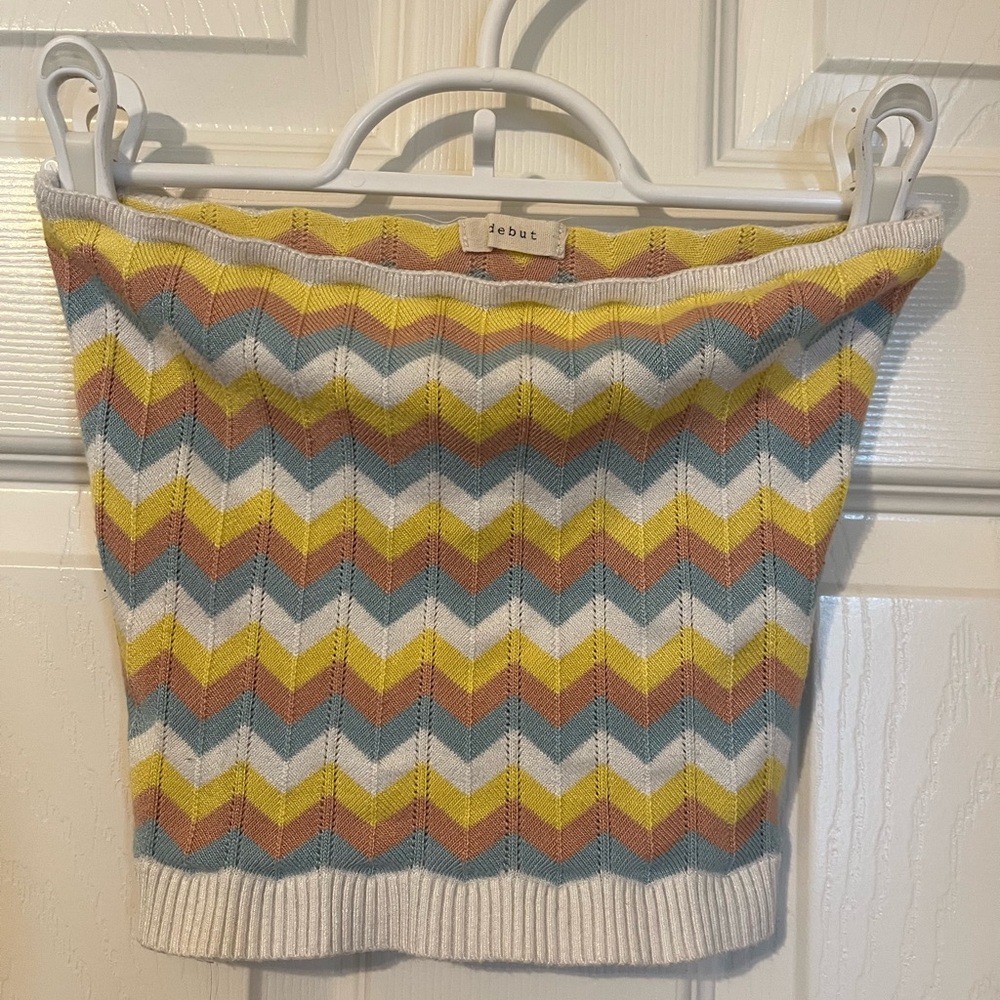 Debut Multicolor Chevron Top